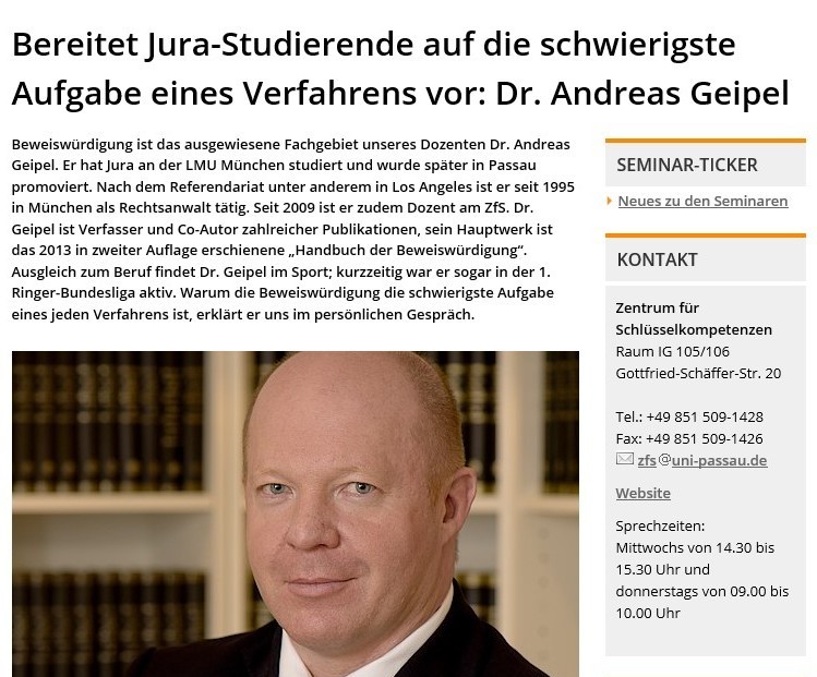 Seminar von Dr.Geipel